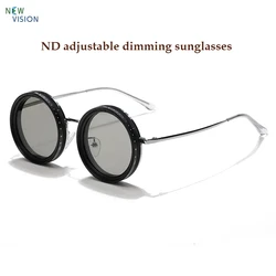 ND9 adjustable dimming sunglasses men women handmade innovative outdoor fishing UV400 polarized sun glasses support myopia lens