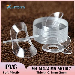 M4 M4.2 M5 M6 M7 Soft Plastic PVC Transparent Insulating Plain Gasket Ring Spacer Flat Washer Thickn 0.3mm to 2mm