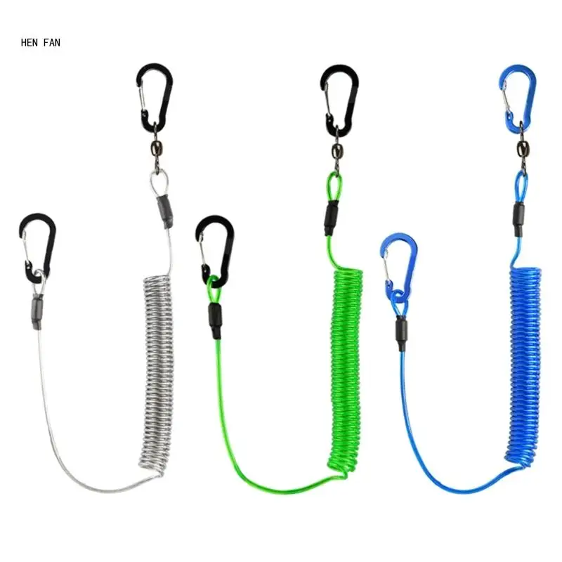 Fishing Lanyard Rope Paddle Leash Coiled Lanyard Fishing Rod Straps M89D