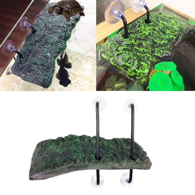 Water for Turtle Basking Platform Safe Resin Floating Dock Crawling Rest Island for Aquatic Turtles Aquarium Decor