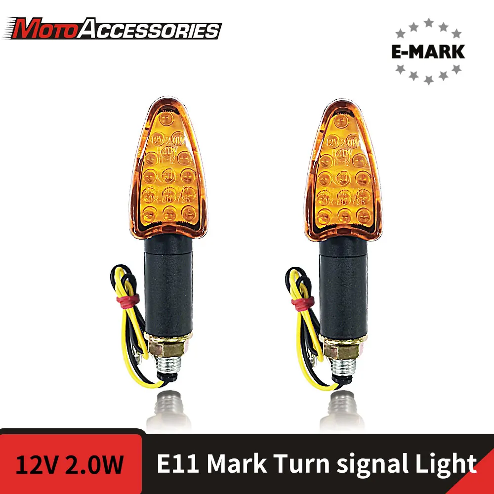 For Kawasaki Honda Yamaha Suzuk BMW 10mm Indicator Turn Signal E-mark Approved LED Motorcycle Blinker Lamps Accessories New