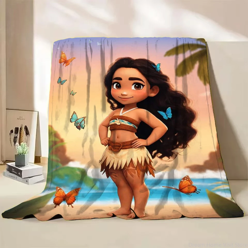 Disney Moana Duffy Flannel Throw Blanket for Bed Sofa Home Bedroom Office Travel Children's Cover Blanket Kids Winter Warm Gifts