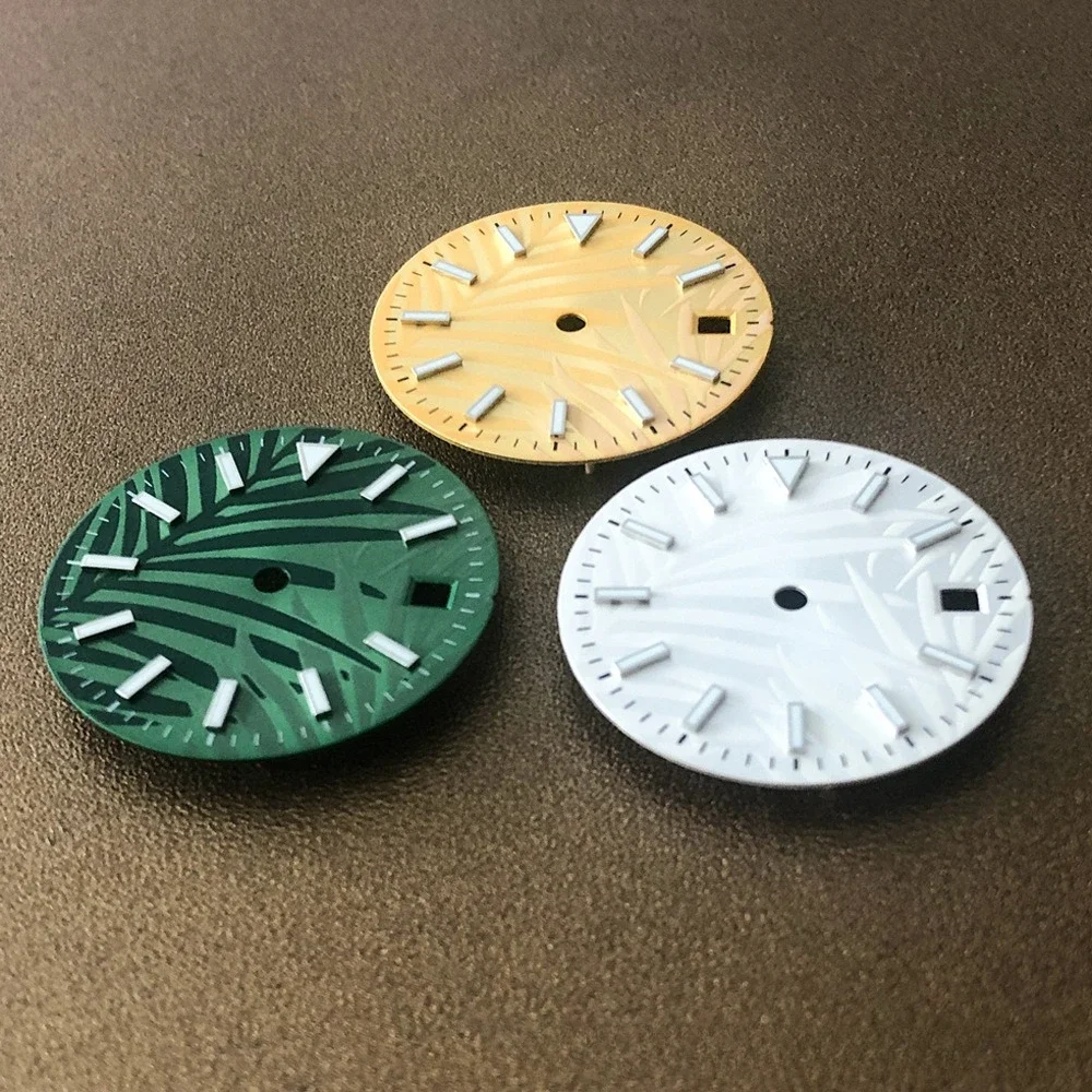 قرص غير معقم للحركة تصنعه بنفسك ، ساعة محسنة ، أخضر ، أزرق-أخضر ، توهج ليلي ، ، NH35 ، NH36 ، NH38 ، NH70