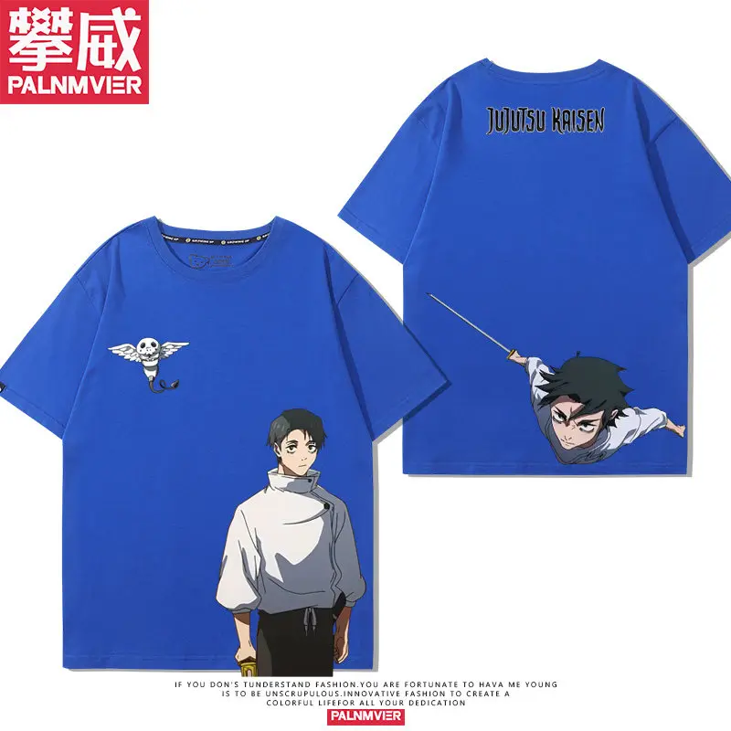 Jujutsu Battle Gojo Anime Printed T-shirt Japanese Peripheral Summer Fashion Unisex Clothing for Men And Women