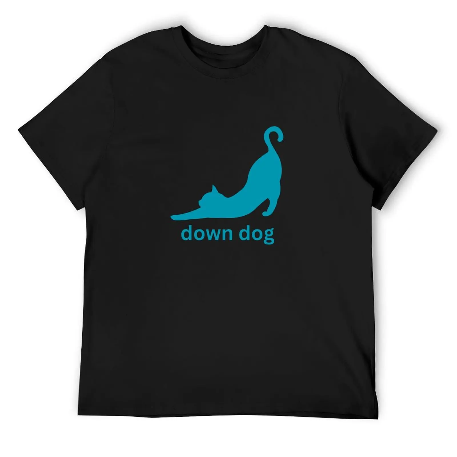 

Cat Yogi Down Dog T-Shirt shirts graphic tee cheap stuff plus size tops blue lock mens funny t shirts