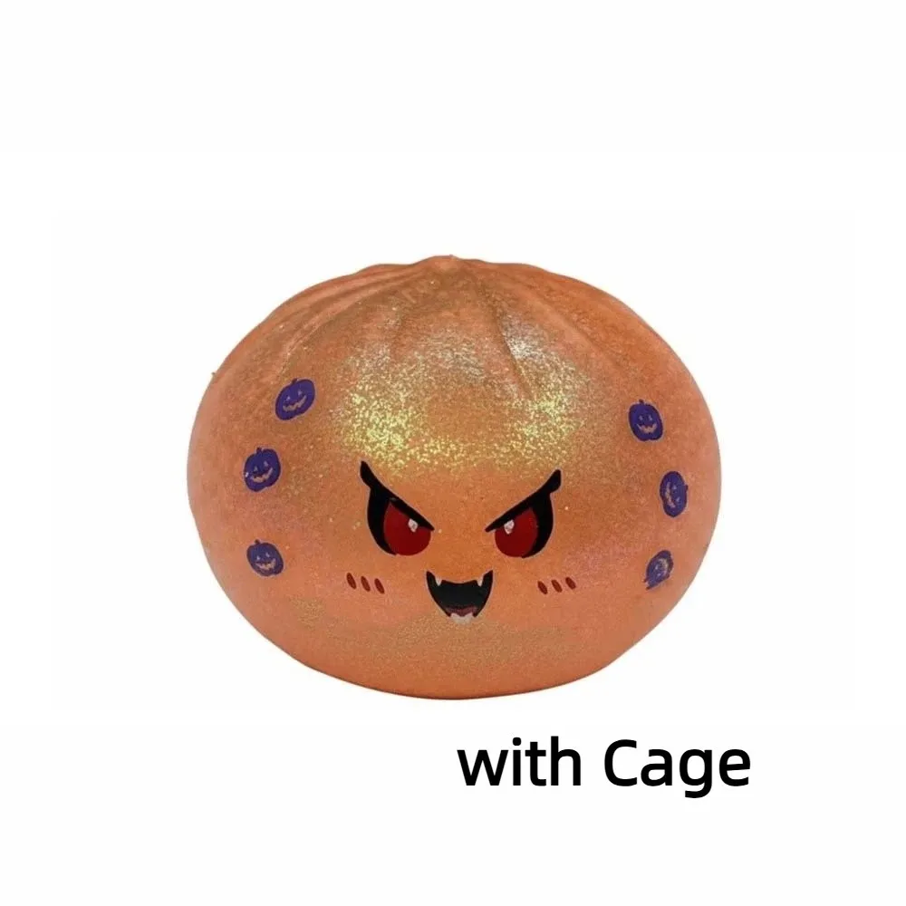 Slow Rising Dumpling Squeeze Toy Lightweight 3D Shaped Pumpkin Bun Squishy Multi-Colors Baozi Spooky Soft TPR Toy Students
