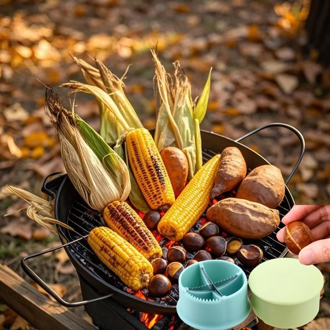 1pc Nut Cracker Sheller Chestnut Cross Open Knife Quick Chestnut Cutter Nut Opener Sheller Walnut Pliers Kitchen Gadgets view 2