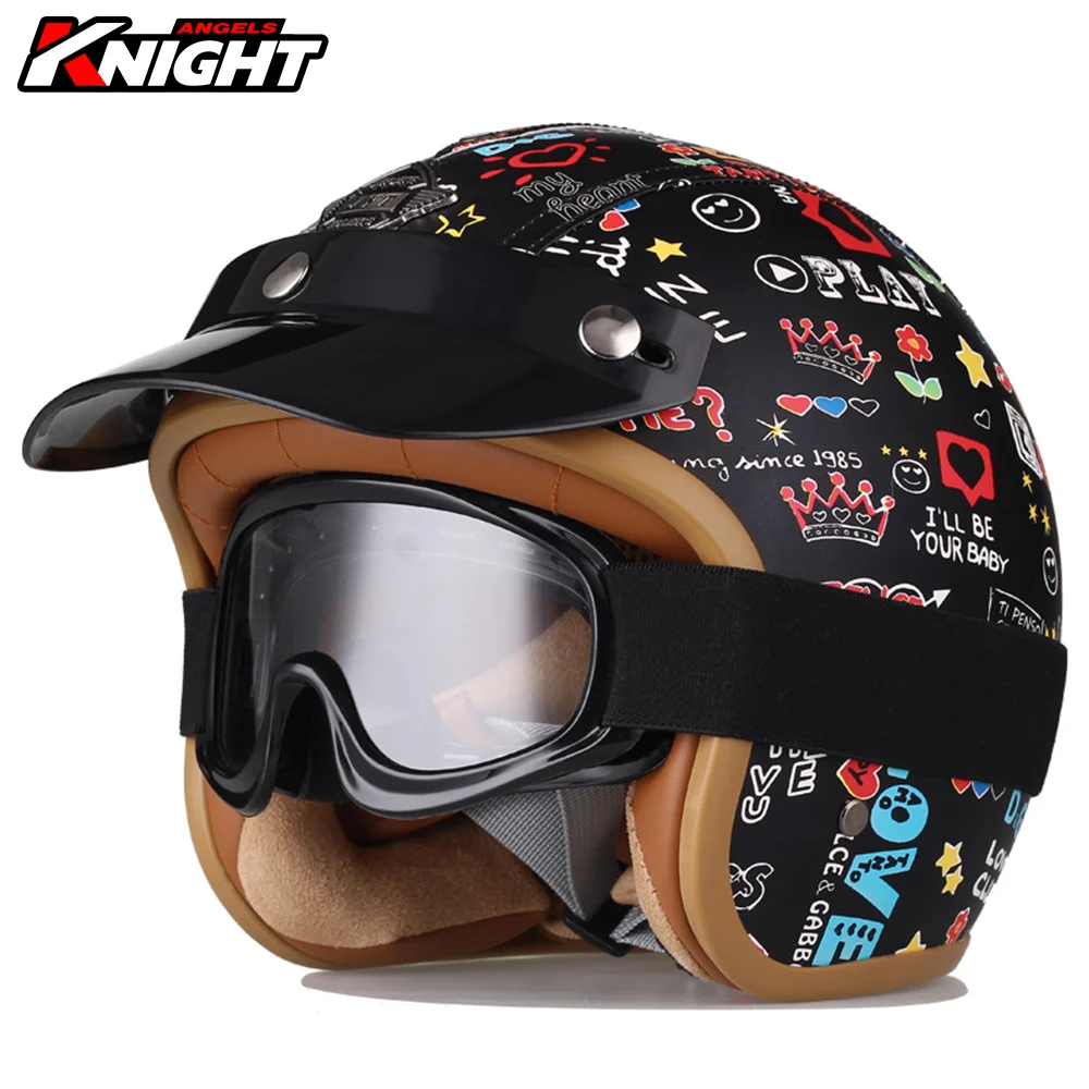 

Motorcycle Open Face Helmet Kids Casco Moto Super Light Child Helmet Four Seasons Children Helmet Boy Girl Safety Protective