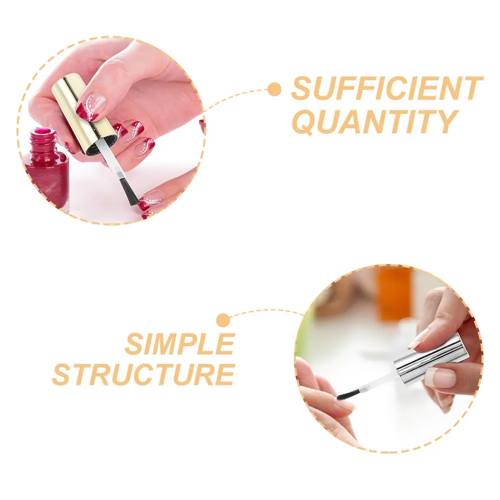 

20 pcs Replacement Brush Gel Bottle With Handle Fingernail Bottles Caps Empty Polish Caps Liquid Nail Polish Bottle Cap Nail