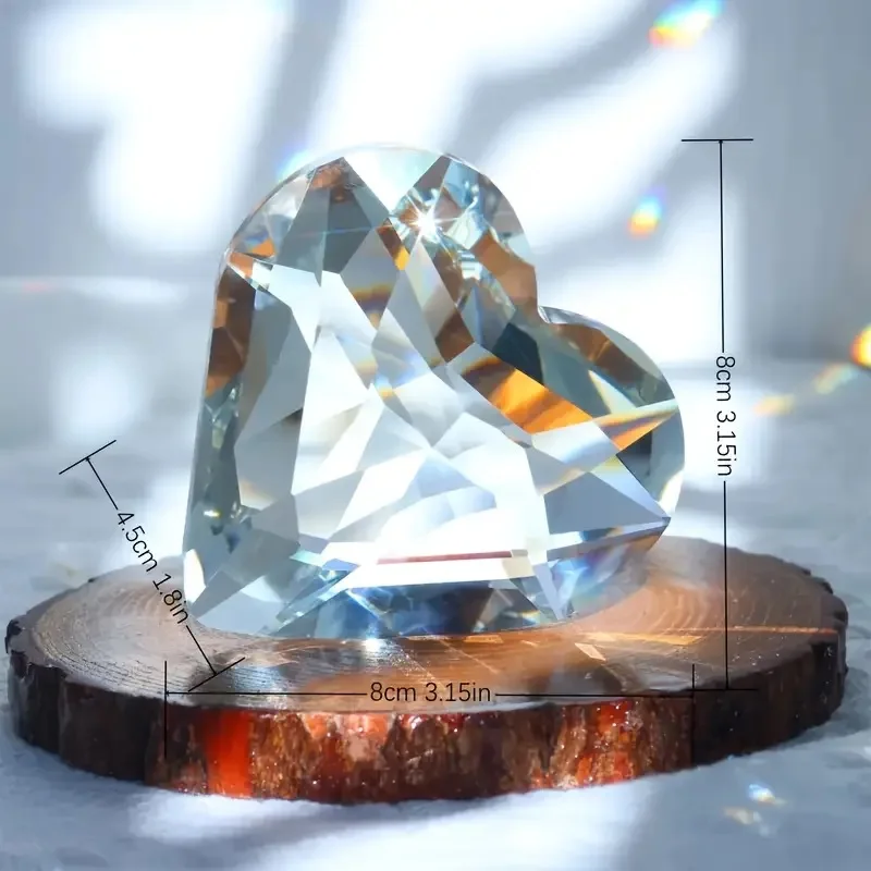 Picture 6: 2 pcs Crystal Suncatcher Prism Hanging, Heart Crystal Prism for Window, Garden Decoration Rainbow Maker Gifts