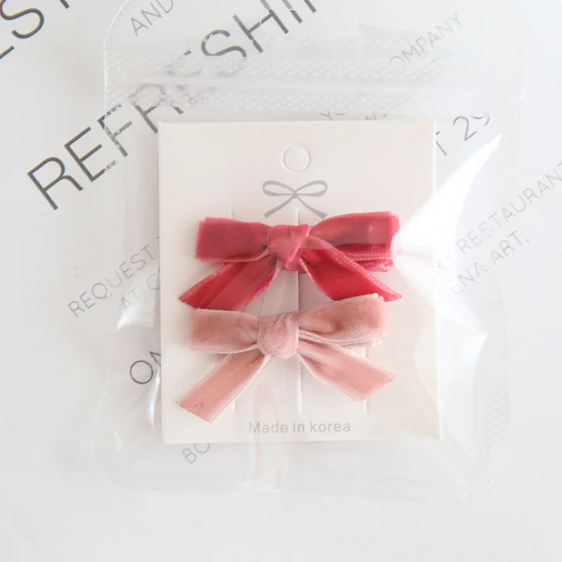 Lovely Children\'s Bow Hair Clips, Cute Headwear, Girl\'s Hair Accessories, European Style, Full Coverage Baby Fabric, 2 Pcs Set