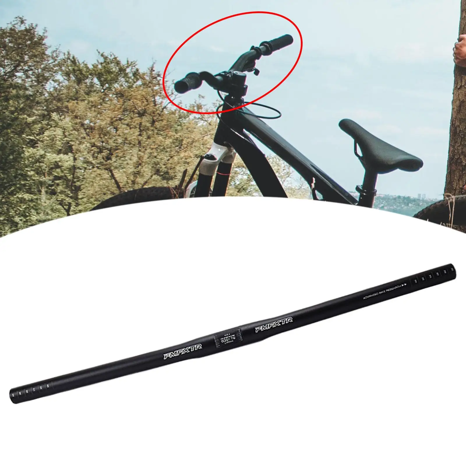 Comfortable Gripping Road Bike Handlebar Lightweight Aluminum Alloy Bar for Mountain and Folding Bike Replacement