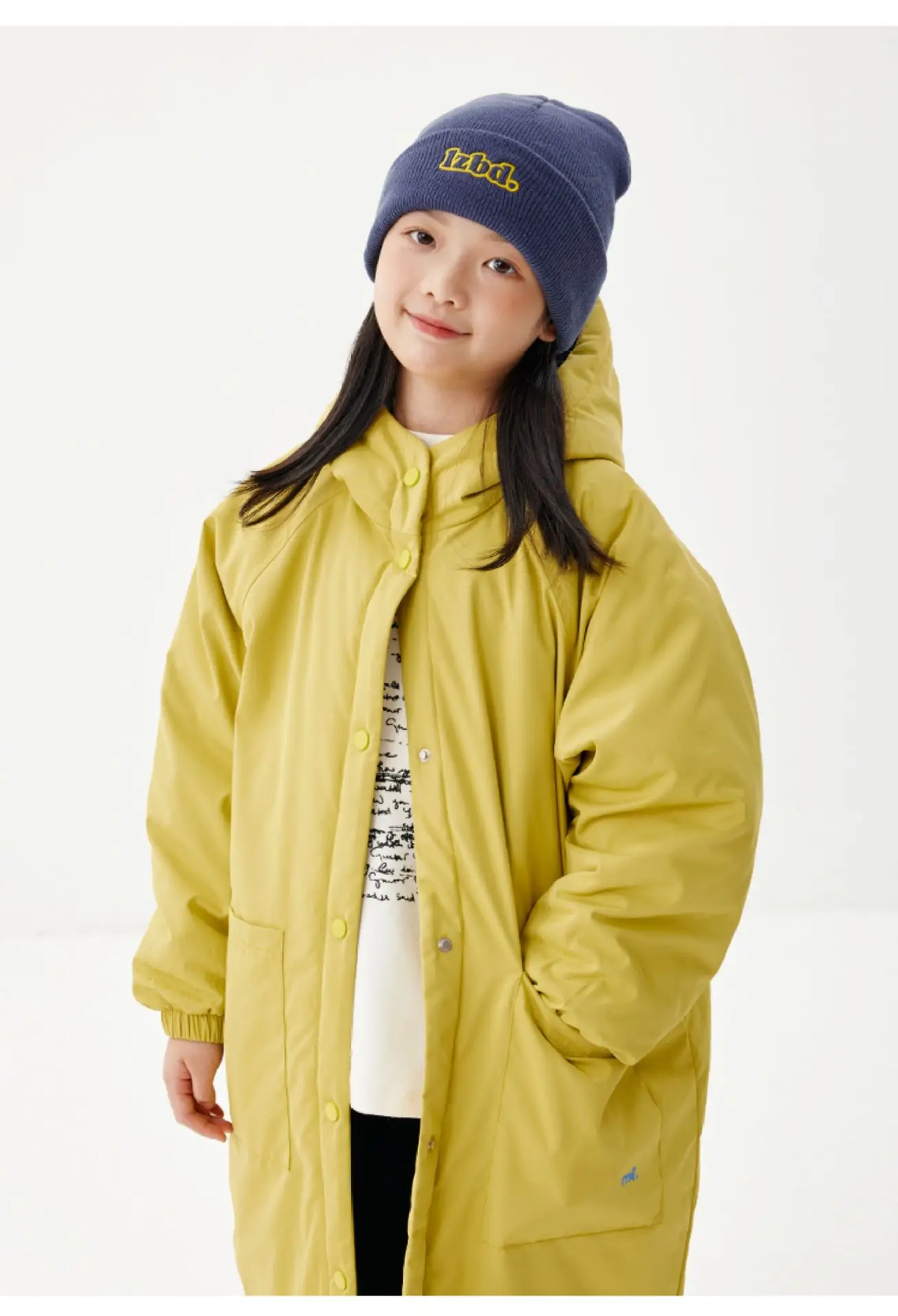 

2025 Girls' Long Over-the-Knee Down Cotton Jacket Stylish Winter Thickened Warm Coat Little Girls' Cotton Padded Jacket