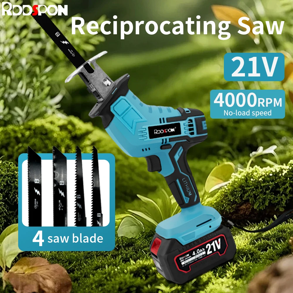 Cordless Electric Reciprocating Saw Wood Metal Cutting Saw Lithium Battery Saber Saw Portable Saw Power Tool For Makita Battery