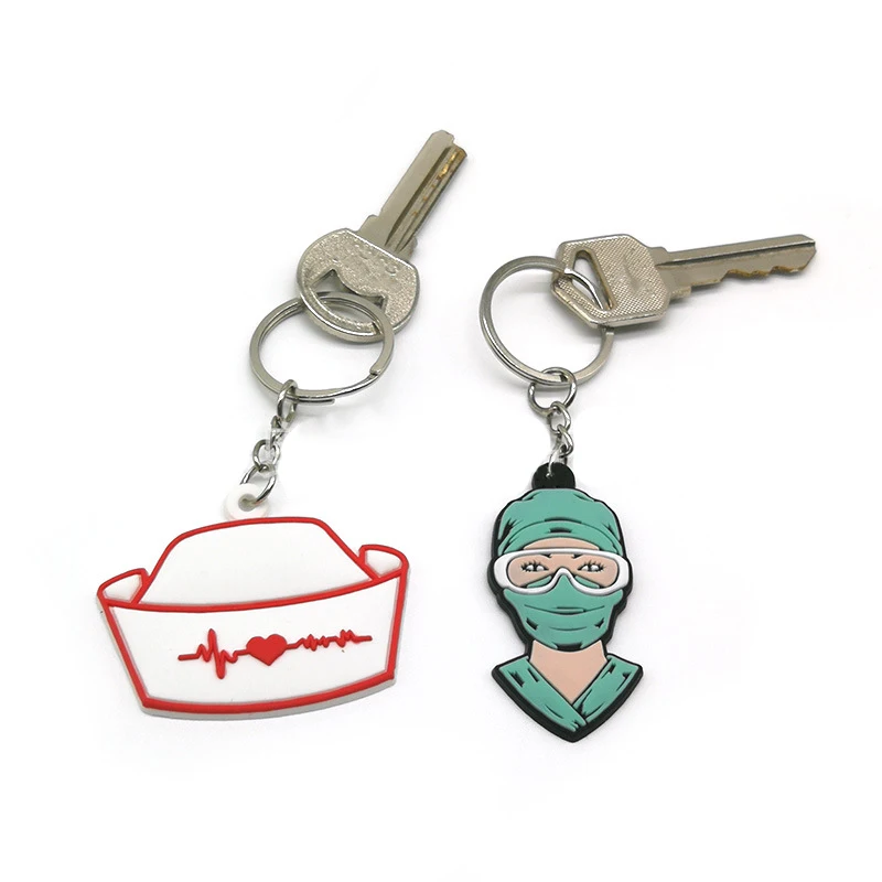 2022 Fashion Keyholder Kawaii Medicine Series Cartoon Keychains Heart Pill Tooth Brain Anime Keyring Women Bag Keys Pendants