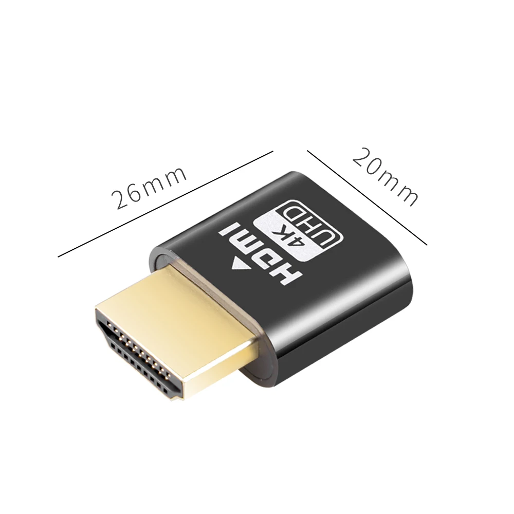 VGA Virtual Display Adapter HDMI-kompatibel 1.4 DDC EDID Dummy Plug Headless Ghost Display Emulator Videokarten-Schlossplatte – Detail 10