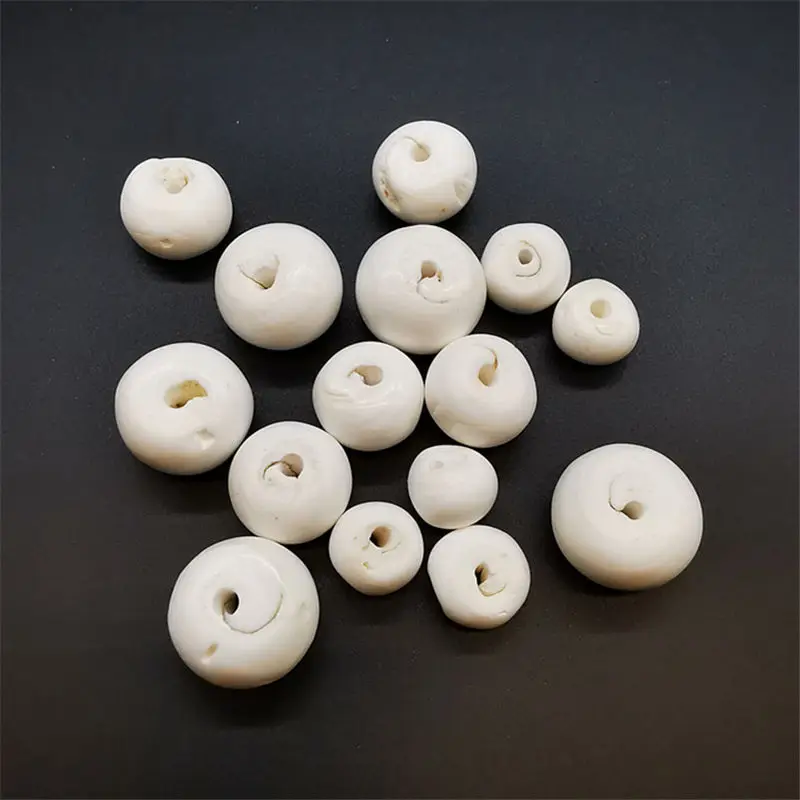 10PCS Beads Nepal Old Naga Conch Shell Hand beads for Malas Bracelets 12-21mm TSB0112