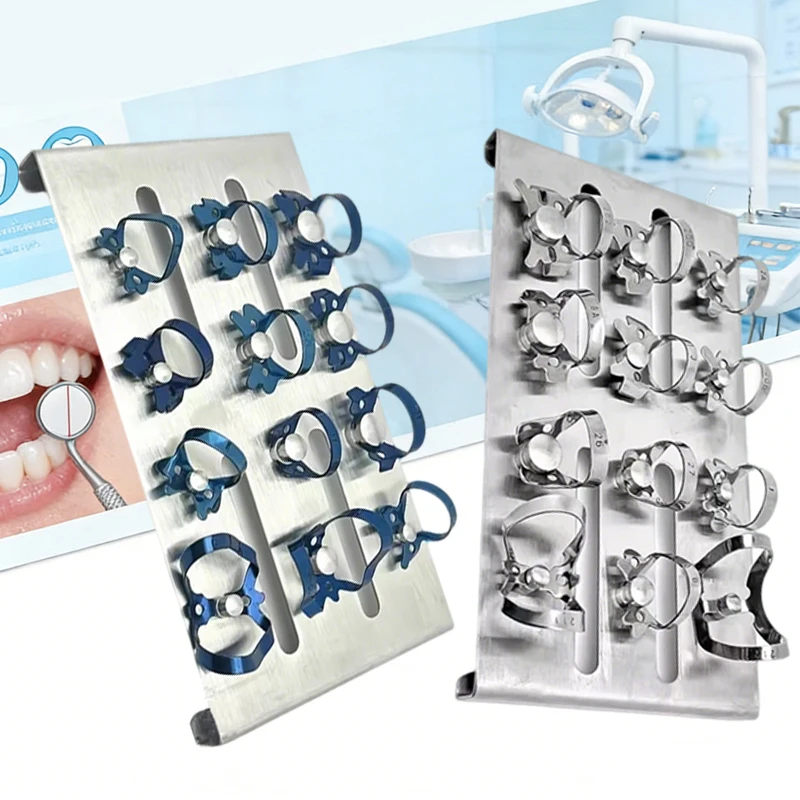 

Dental Rubber Dam Clamp Kit Endodontic Isolation Barrier Clip for Root Canal Treatment Surgery Tools