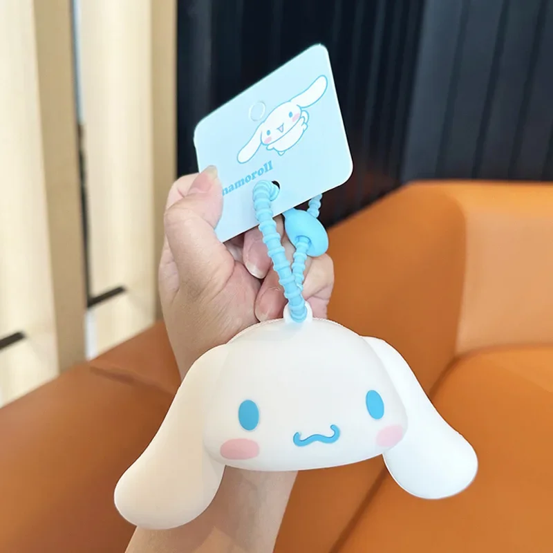 Sanrio Kuromi My Melody Cinnamoroll Pochacco PomPomPuri Coin Purse Kawaii Headphone Bag Delicate A Girl's Heart Bag Pendant