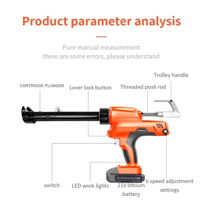 310Ml Capacity Professional High Thrust Silicone Gun Barrel Gun Caulking Gun