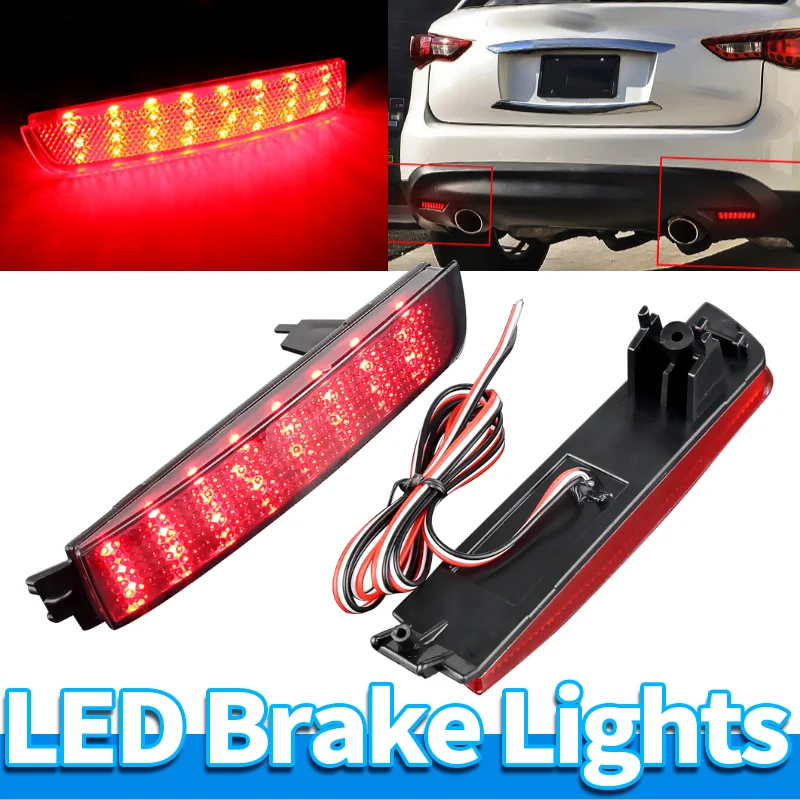 

2 шт. для Nissan Quest LE Platinum S SL SV Mini пассажирский фургон 4-дверный 2011-2017 265655C000 SMD светодиодный бампер отражатель габаритные огни