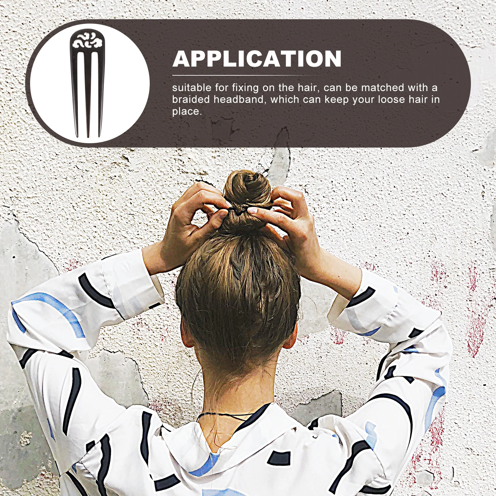 

3-Prong Fork Vintage Style Wooden Hairpins Durable Handmade Stick For Women Fashion Hair Decor Sandalwood Curving Hair Stick