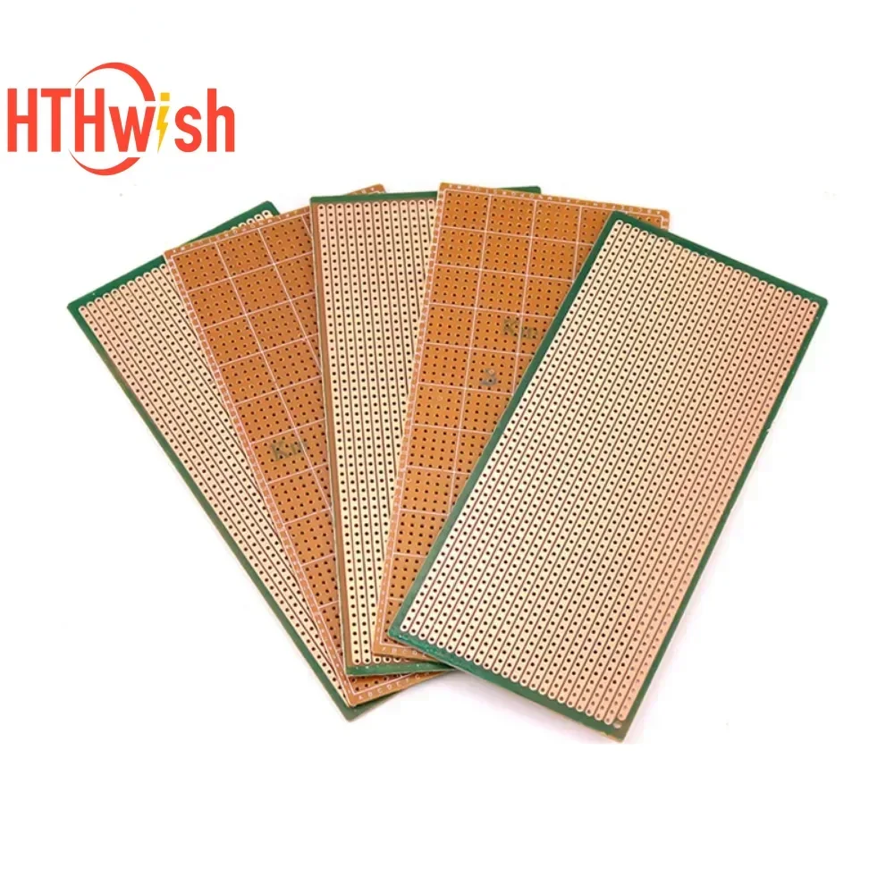 5/10pcs 6.5X14.5CM Single Side Prototype PCB Universal Board Experimental Bakelite Copper Plate Circuirt Board Yellow 65x145mm