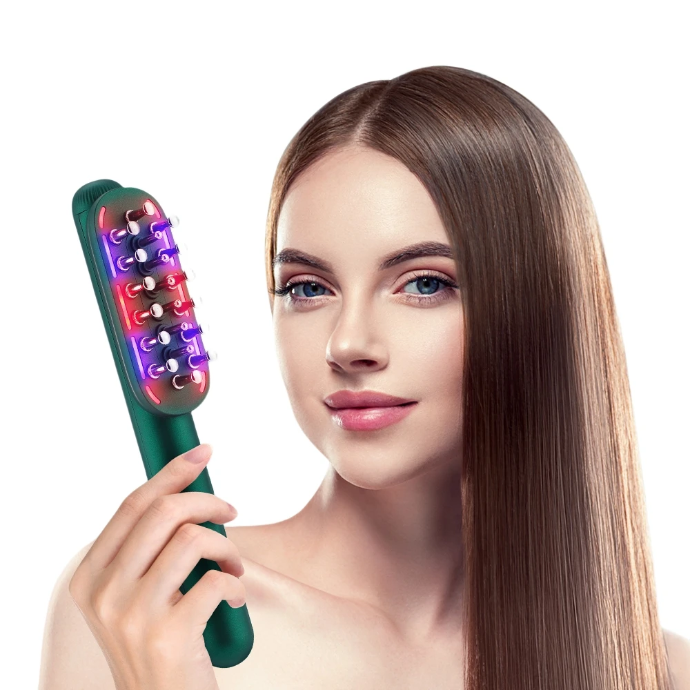 RF EMS Hair Growth Massage Comb Stimulate Scalp Growth Massager Radio Frequency LED Light Therapy Hair Brush Anti Hair Loss Care