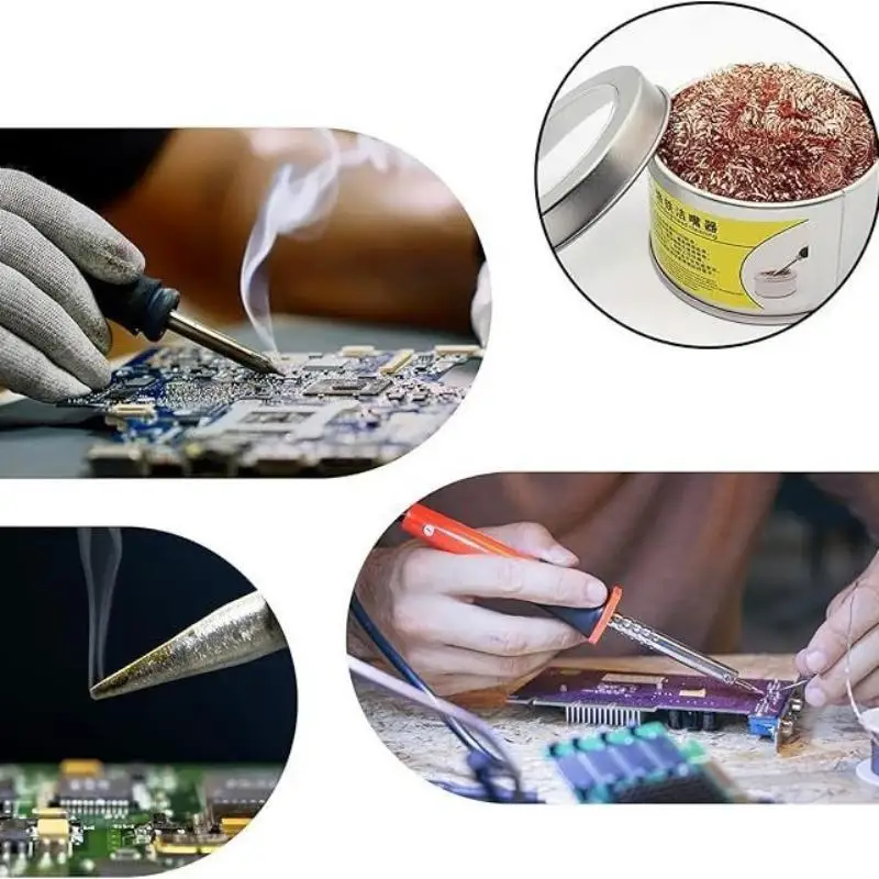 【AB1】Copper Solder Tip Cleaner High Efficiency 1Pc Copper Cleaning Sponge for Soldering Iron Electrical Repair Jobs{H}