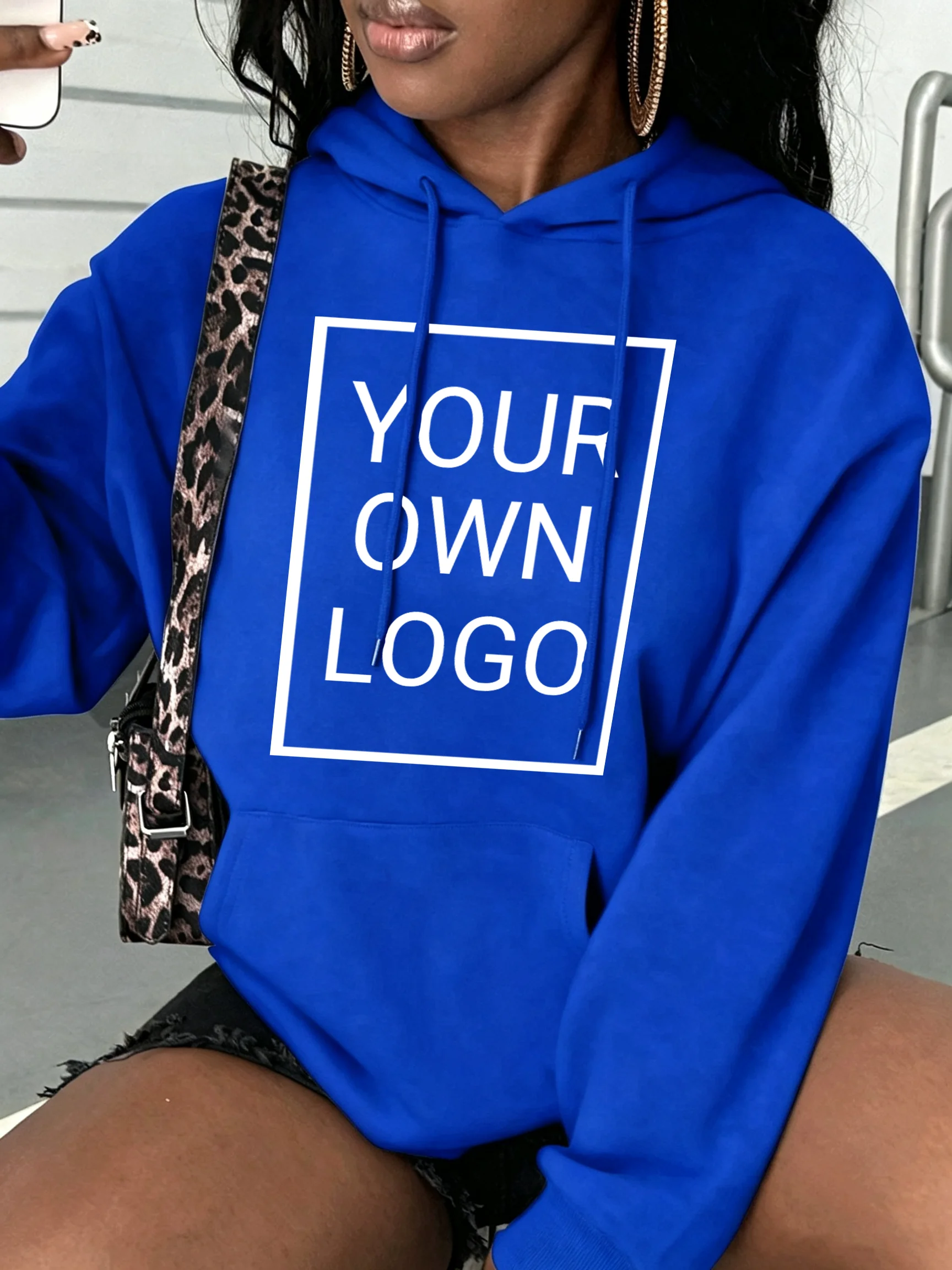 Custom Print Logo Outdoor Women's Hoodies Loose Pocket Pullover Autumn Fleece Female Hoody Soft Multicolor Unisex Streetwear