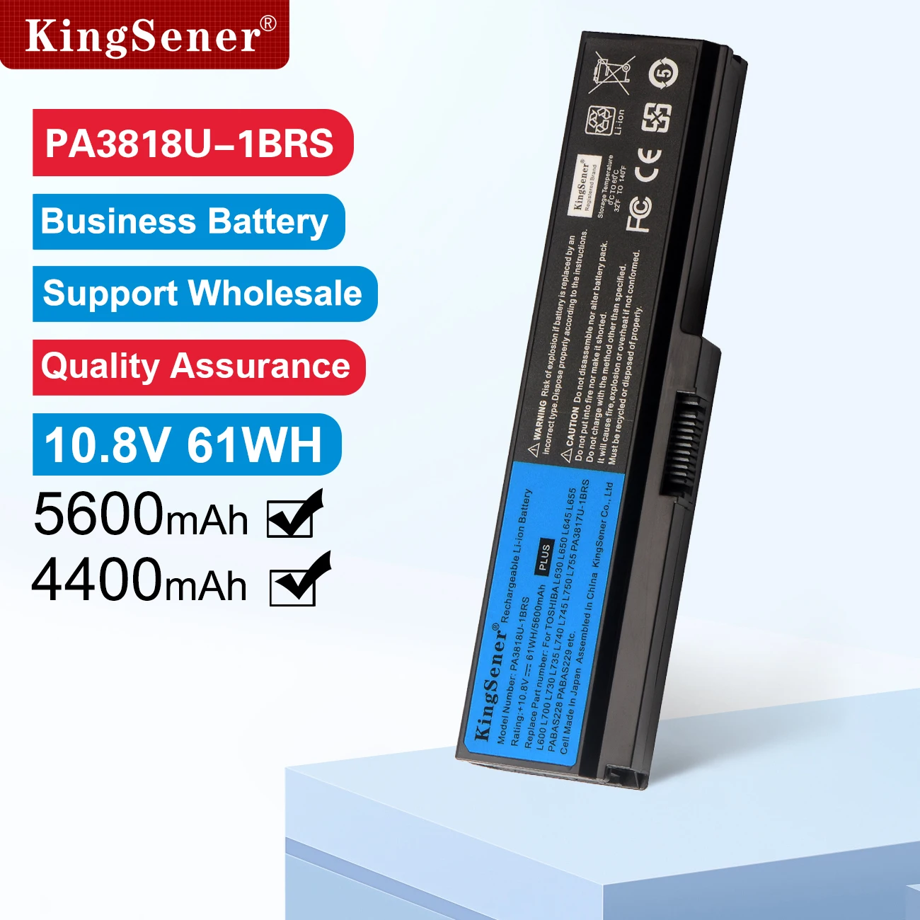 

Аккумулятор KingSener для Toshiba Satellite A660 C640 C600 C650 C655 C660 L510 L630 L640 L650 L670 L770 PA3818U
