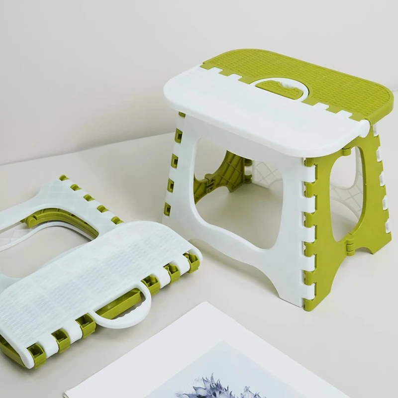Plastic Folding Small Stool Portable Thickened Household Space-saving Outdoor Fishing Bench Horse Chair Lightweight Shrink