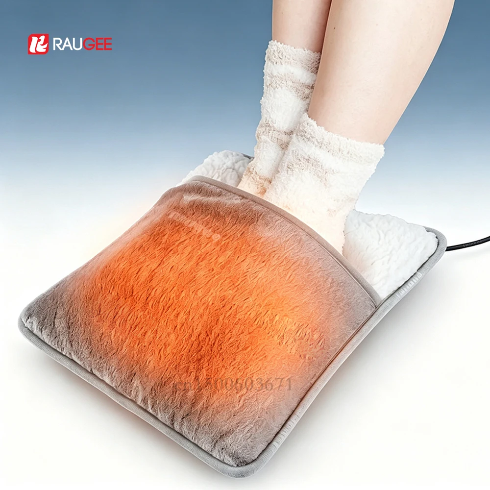 USB Electric Foot Warmer Mat Portable Soft Wearable Foot Heater Pad Winter Heating Foot Warmth Mat For Home Office Indoor Use
