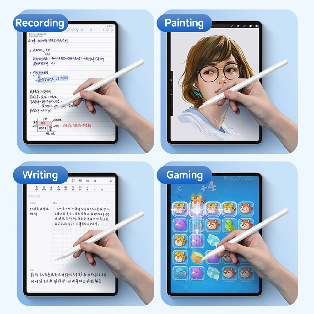 무선 충전 스타일러스 포함 애플 펜슬 2, 아이패드 액세서리 틸트 펜, 아이패드 에어 4 5 프로 11 12.9 미니 6, 아이패드 펜