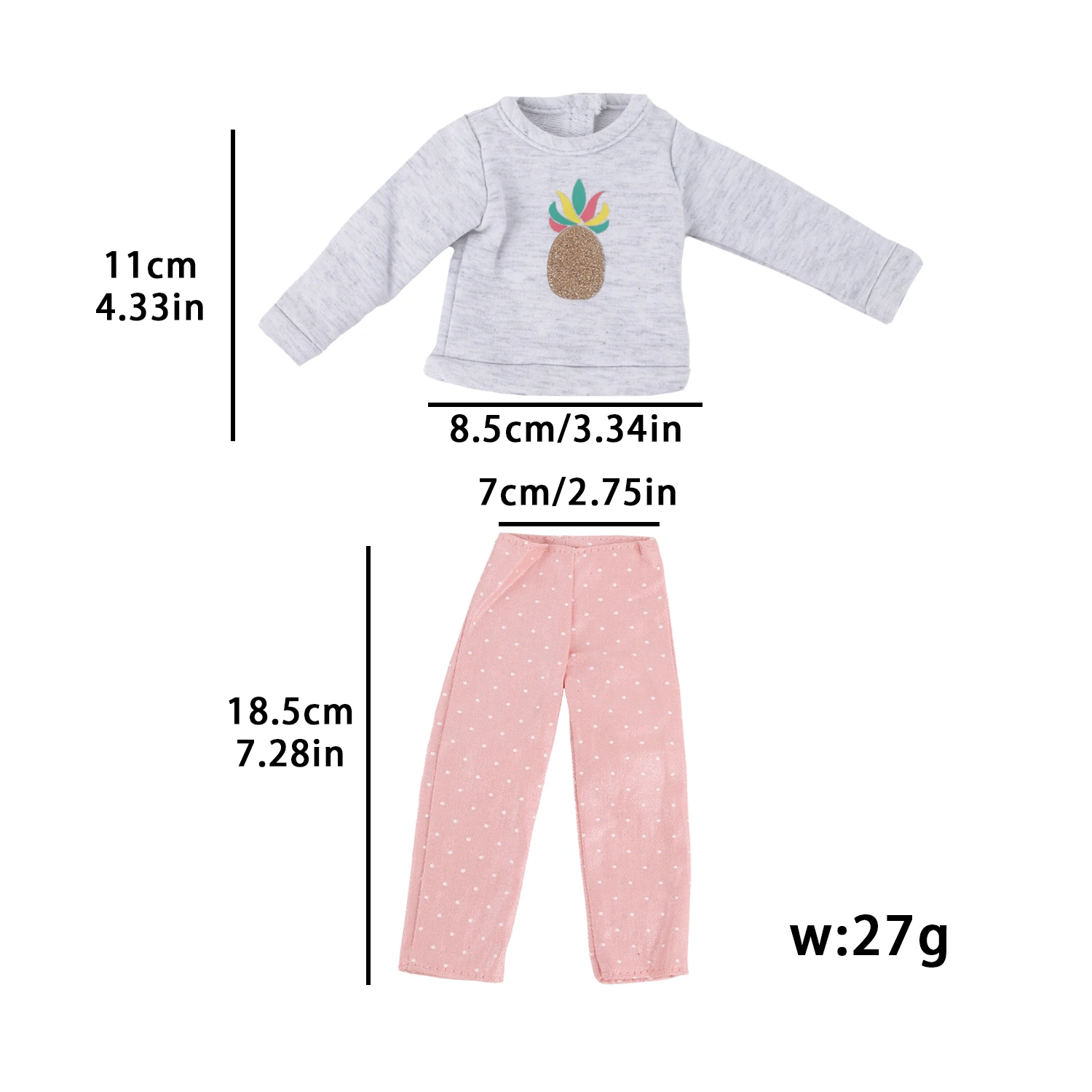 14 Inch Baby Girl Doll Clothes Pineapple 35cm American Doll Clothes Suit Outfit For Girl Dolls Gift