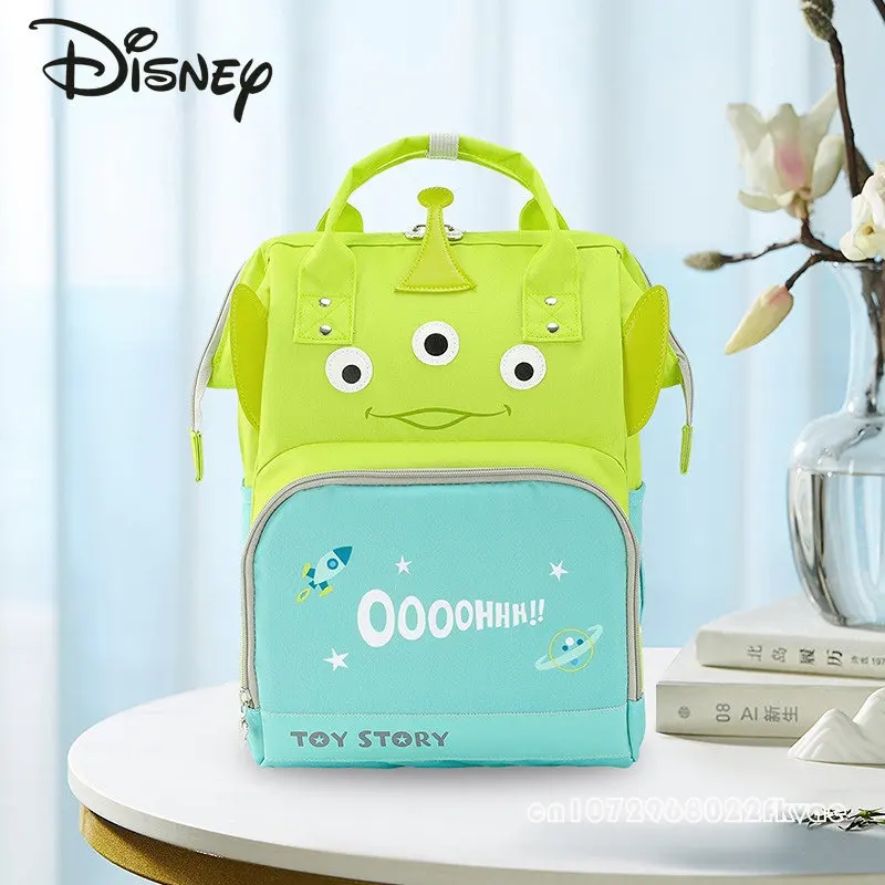 Disney Strawberry Bear 2023 Fashion Mommy Bag Cartoon Large Capacity Baby Item Storage Bag Lightweight Multifunctional Backpack