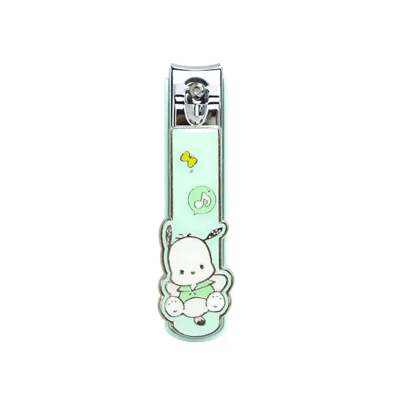 Miniso Sanrio Kuromi gunting kuku anti-percikan indah melodi saya Cinnamoroll Anime gunting kuku mainan kartun Pochacco untuk anak-anak