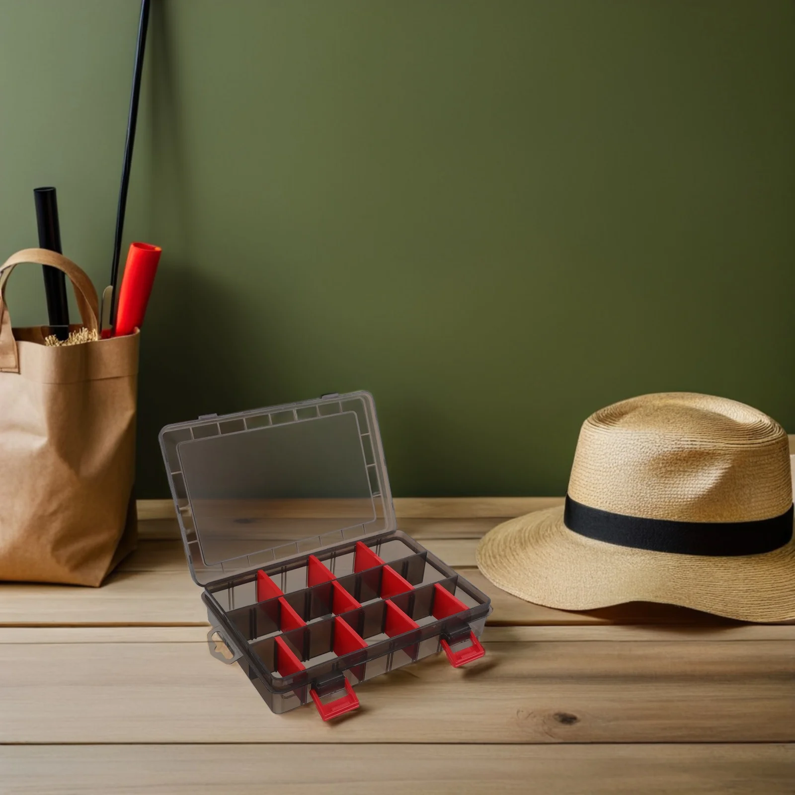 

3pcs Small Fishing Tackle Organizer Box 7.86 5.7 6.68 Inch Compact Lure Storage Case Dividers For Outdoor Kayak Camping Boat