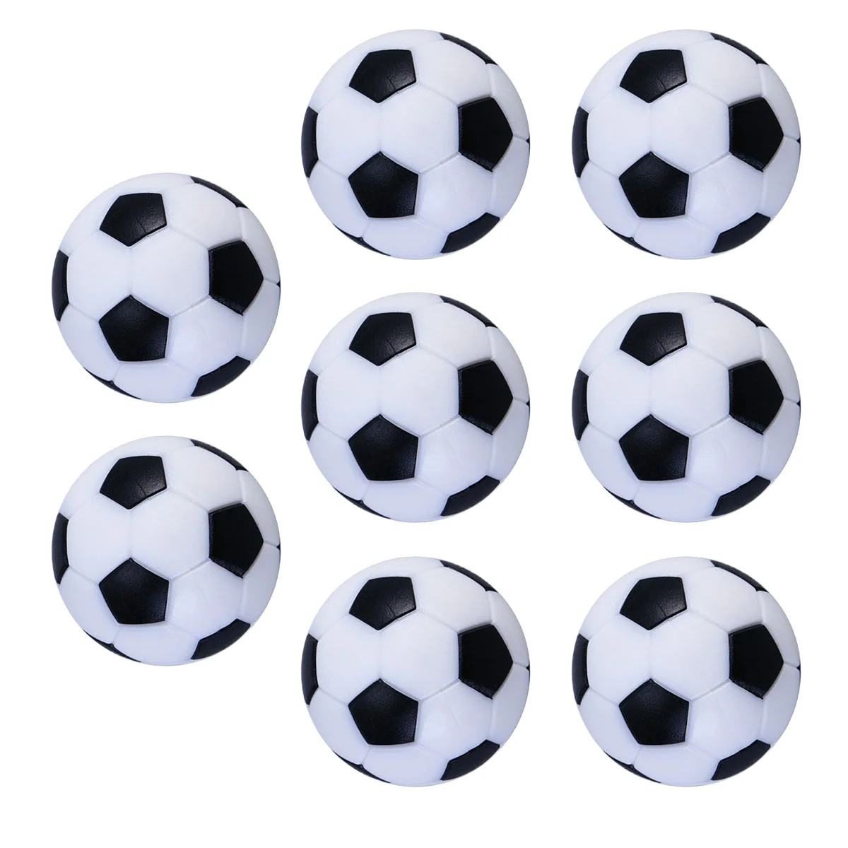 

8pcs Black and White Football Toy Table Soccer Footballs Replacement Balls Tabletop Soccer Game Ball Accessory (32mm Diameter)