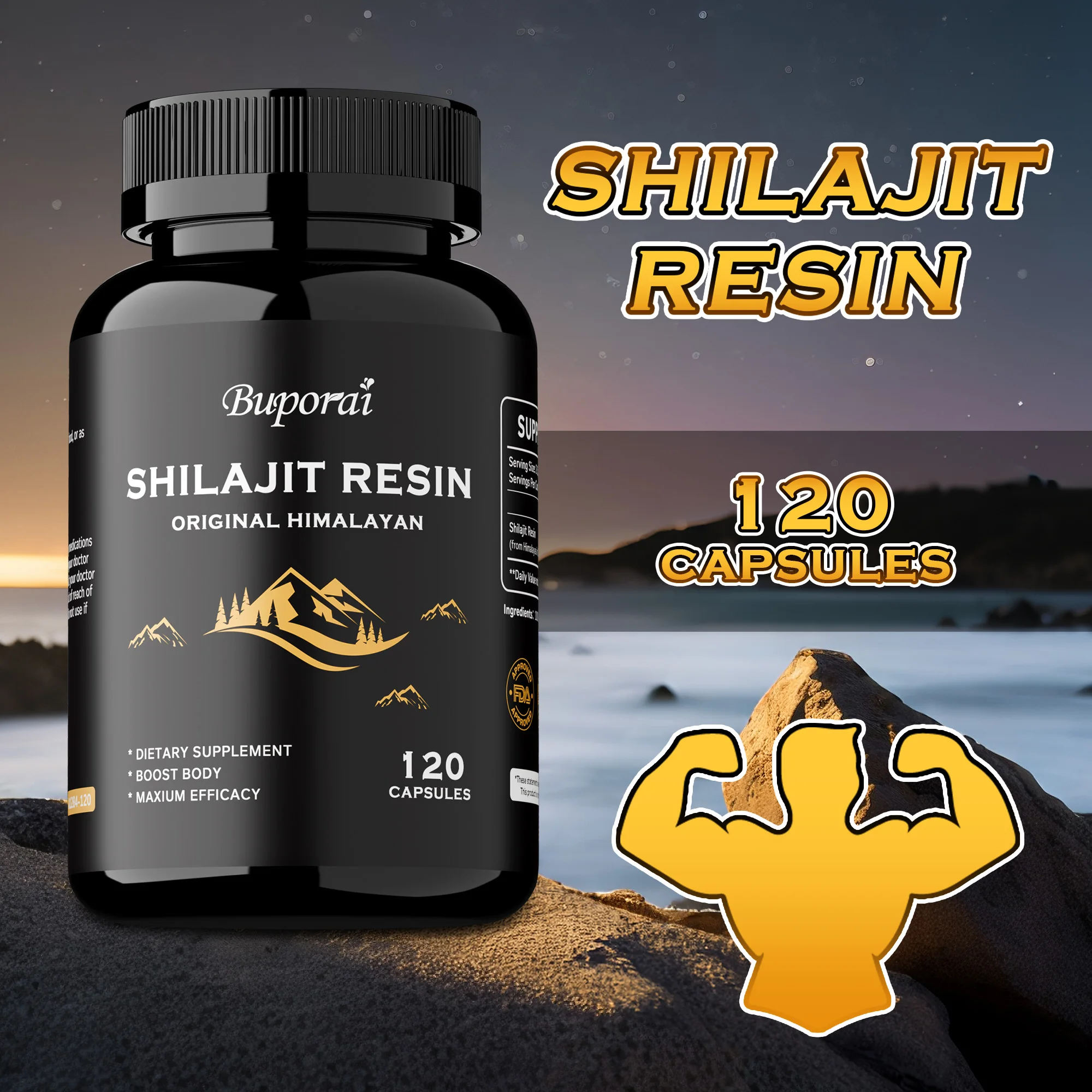

Shilajit Resin - Balances Hormones, Supports Brain Function, Improves Thinking and Memory, Boosts Energy and Vitality, Non-GMO