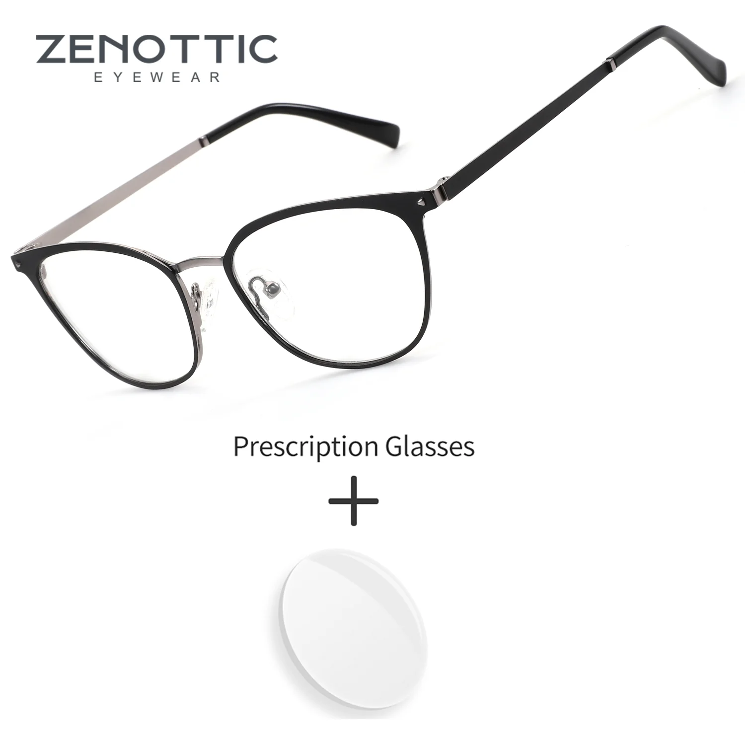 zenottic-l-サイズ-メタルスクエア処方眼鏡女性男性用光学レンズフォトクロミック抗青色光多焦点メガネ