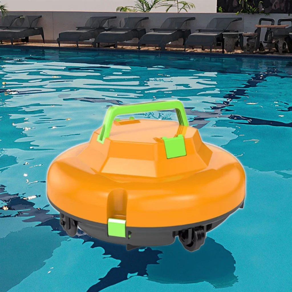 Solar Rechargeable Cordless Robotic Vacuum Swimming Pool Surface Cleaner Tablet Suction Feature Pool Cleaning Tools Accessories