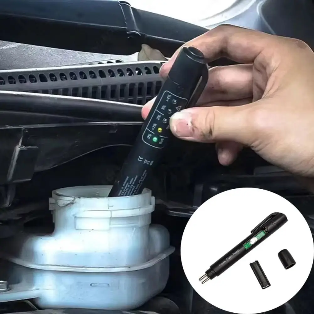 LED Indicator Brake Fluid Tester 5 LED Lights Digital Tester Oil Quality Diagnostic Tool LED Display Accurate Liquid Testing Pen