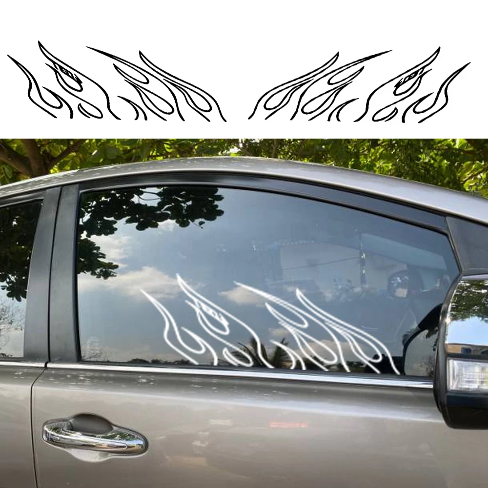 Pegatinas divertidas para coche, calcomanías de decoración de llama, vinilo autoadhesivo para exteriores, decoración para ventana de vehículo, capó, parachoques, puerta trasera lateral