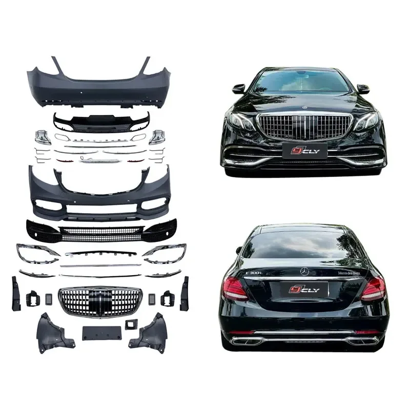 

STLFCar Bumper for 2016-2020 s E Class W213 Upgrade s Body Kit Front Bumper Rear Diffuser With Tips Grille