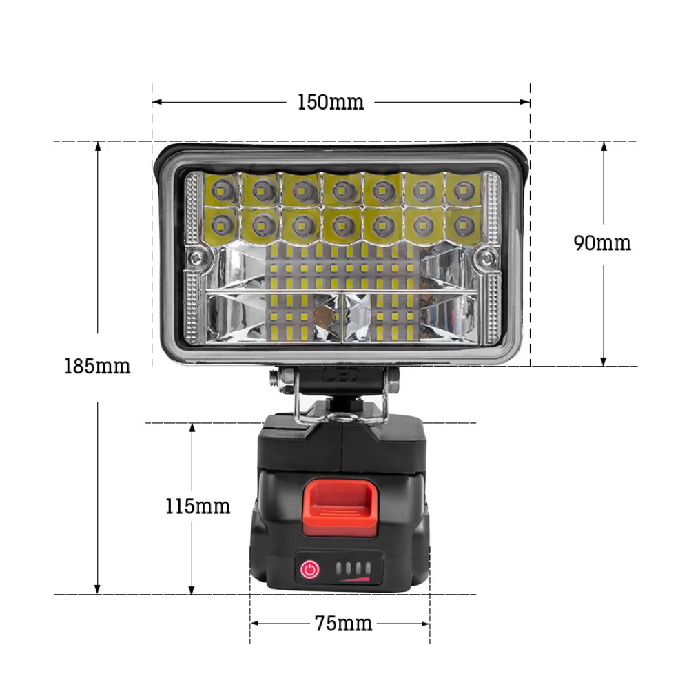 Outdoor Work Light Portable Lantern Led Highlight Maintenance Emergency Light Multifunctional Camping Lamp with Power Display 24