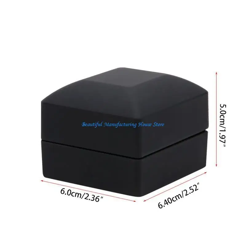 E56A Lighted Jewelry Earring Display Gift Box Engagement Ring Holder Earrings Jewelry Ring Display for Case for Engagement We