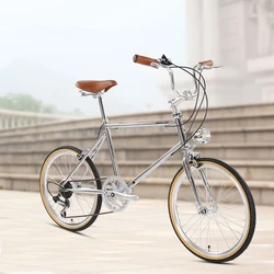 20 Inch METTLER Vintage Road Bike 7 Speed High Carbon Steel Frameset Small Wheel Mountain Bicycle for Adults