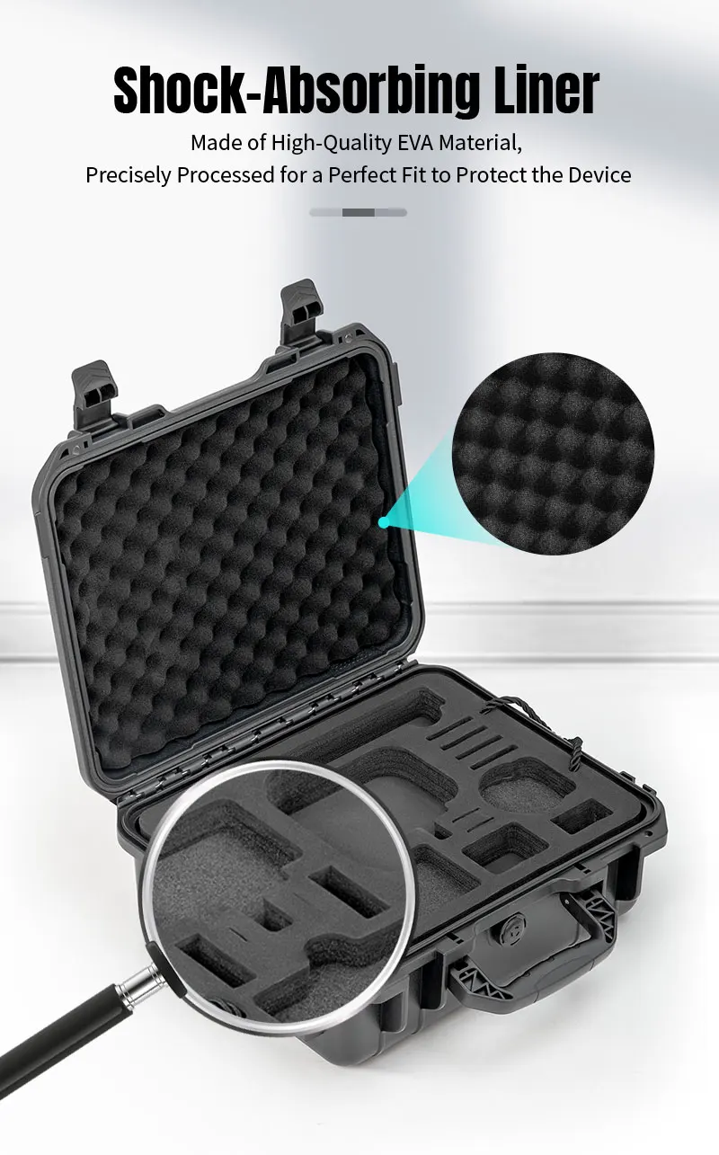 STARTRC PHOTO Hartschalenkoffer für DJI Osmo Action 6 Kamera-Zubehör, wasserdichte, doppelschichtige Reisetasche, schützend – Detail 7