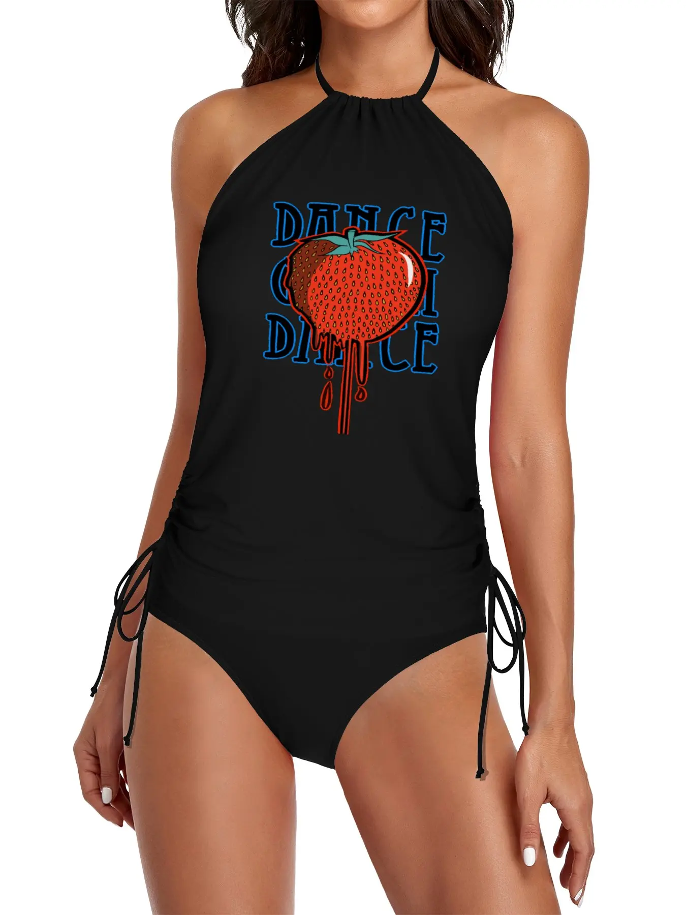 

Dance Gavin Dance Strawberry Graphic Design Split Swimsuit Set bathing suit woman beach pareos for women beach set for women